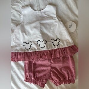 Embroidered mouse bloomer set